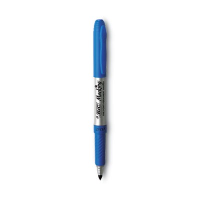 Fine tip permanent marker Blue 12/pk