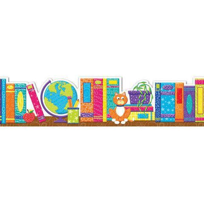 Extra Wide Books Deco Border 3 1/4" x 37" 12/pk