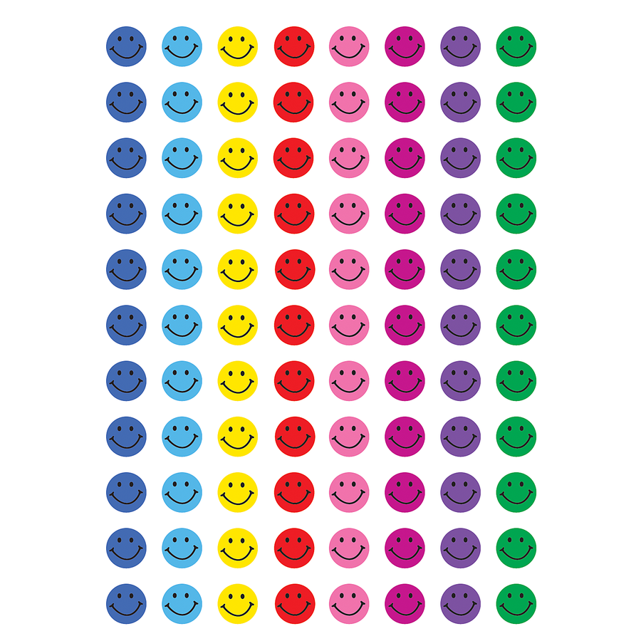 Happy Faces Mini Stickers Value Pack 3/8" 1144/pk