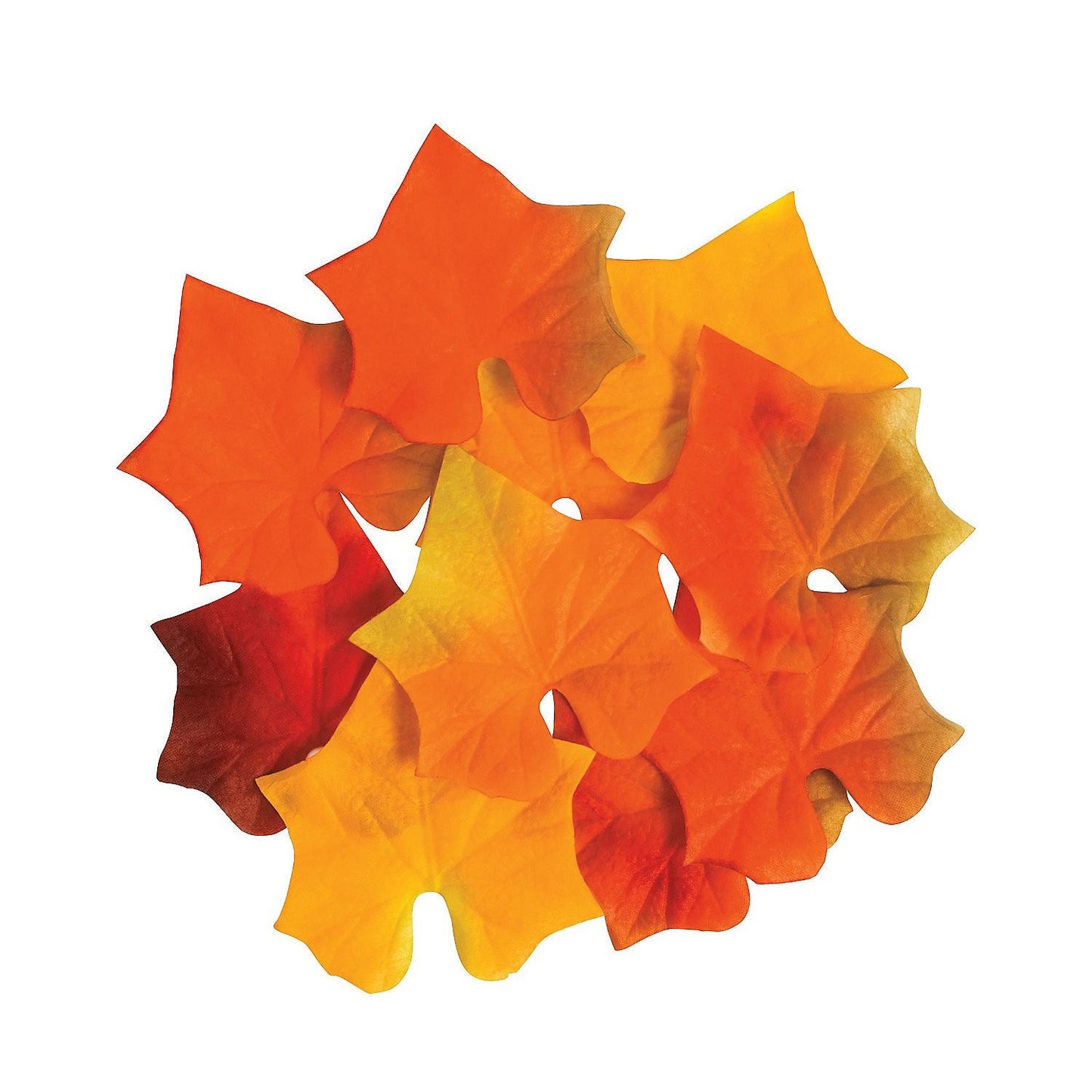 Large Polyester Fall Leaves Assortment 4" x 6" 100 pcs/pk
