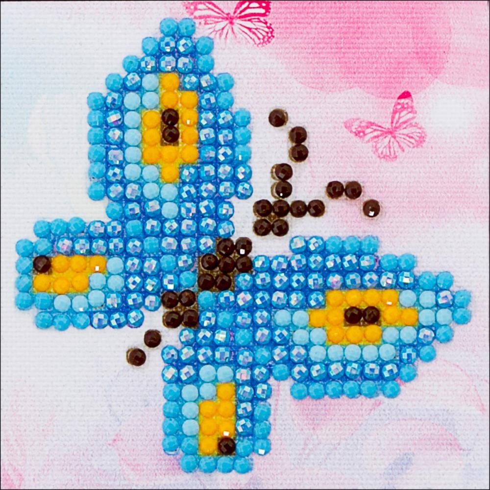 Diamond Embroidery Art Kit 4.75"X4.75"-Butterfly