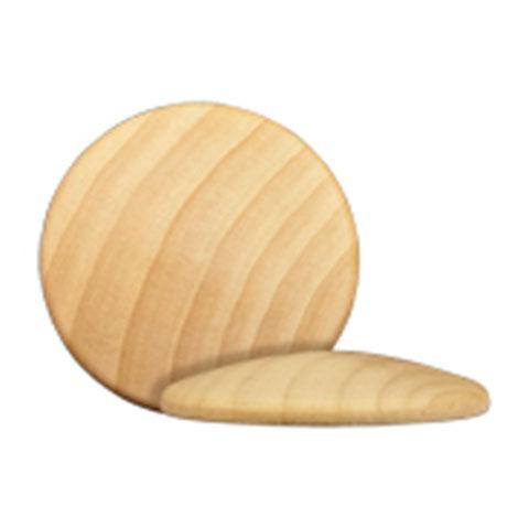 Wooden Domed Circle (1 1/2" x 5/16", 10/pk) (Closeout)