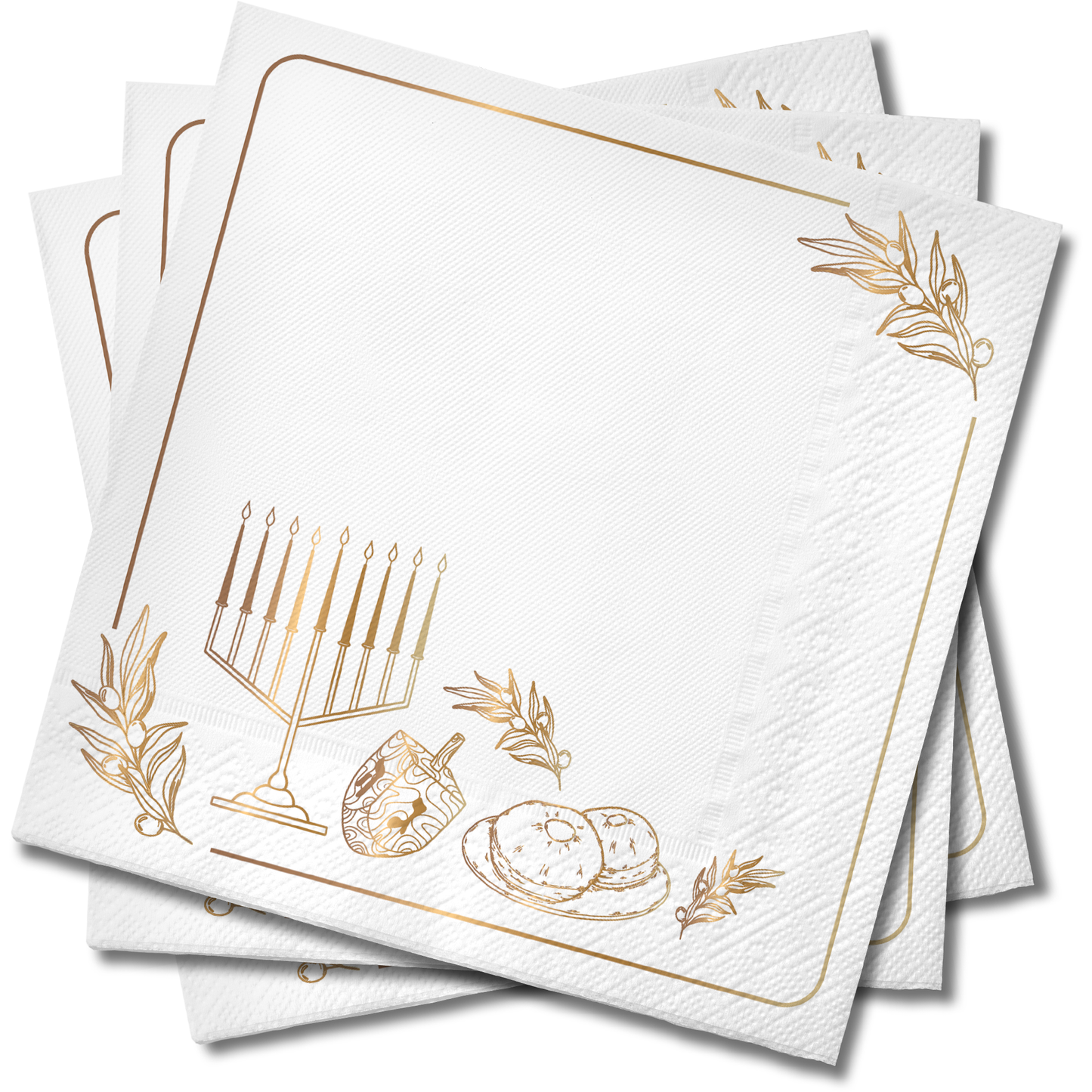 Chanukah Napkins White 20/pk