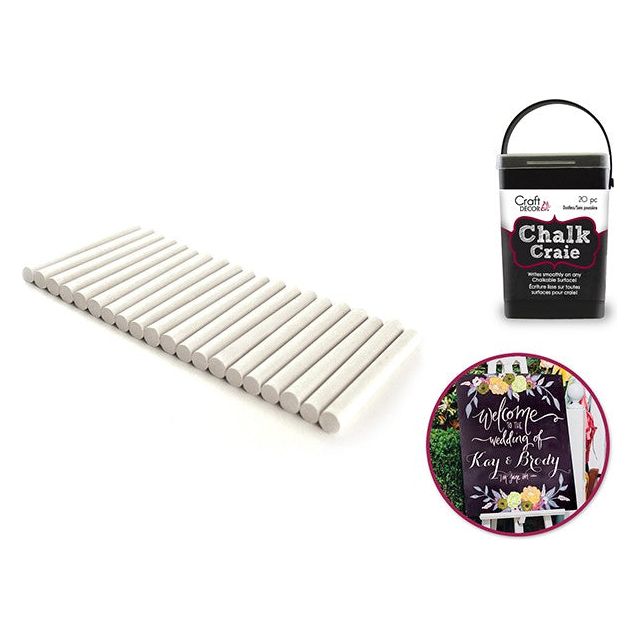 Dustless chalk bucket 20pc Small (white)(Closeout)