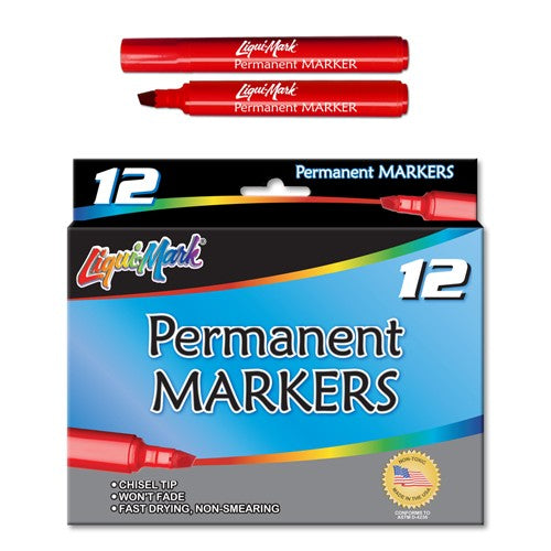 Chisel Tip Broadline Permanent Markers