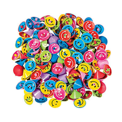 Smile Face Spin Tops 1 1/2" 144/pk