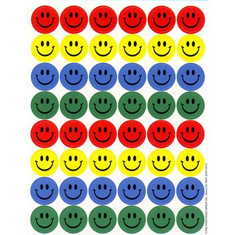 Mini Smiley Face Stickers 5/8" 192/pk