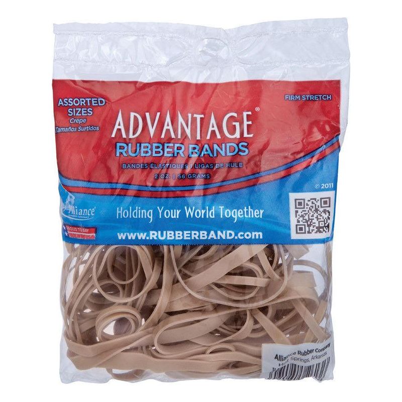 Rubber Bands Assorted Sizes/Colors 2oz.