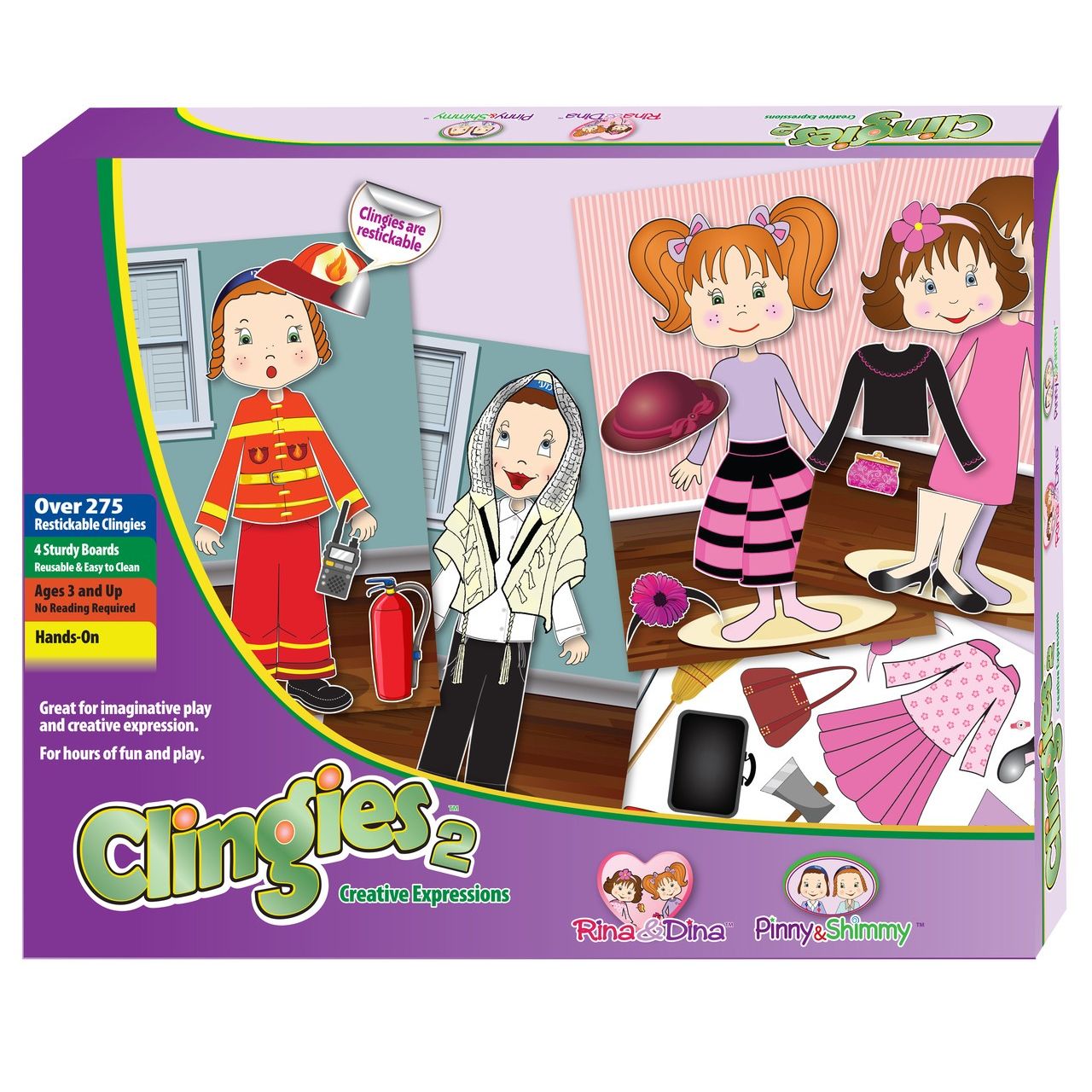 Clingies Re-usable Stickers and Boards Dress Up
