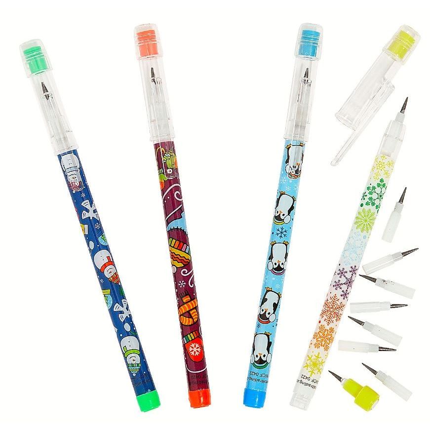 Winter Stacking Point Pencil 24/pk