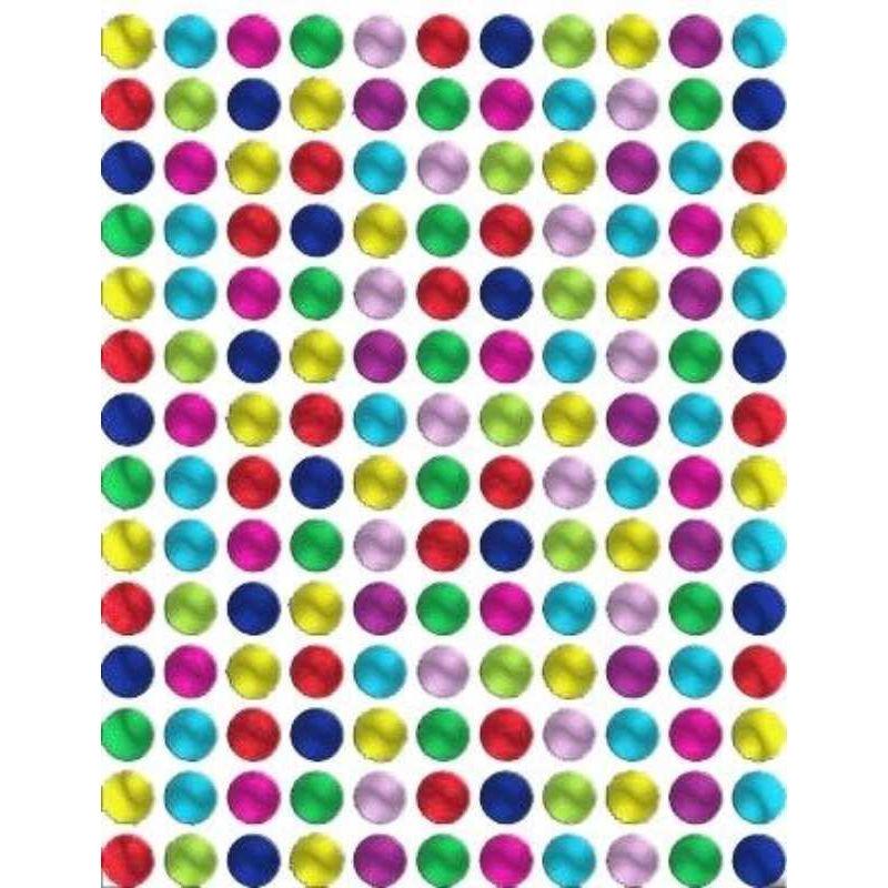 Metallic Assorted Dot Stickers 10 Sheets (3/4")