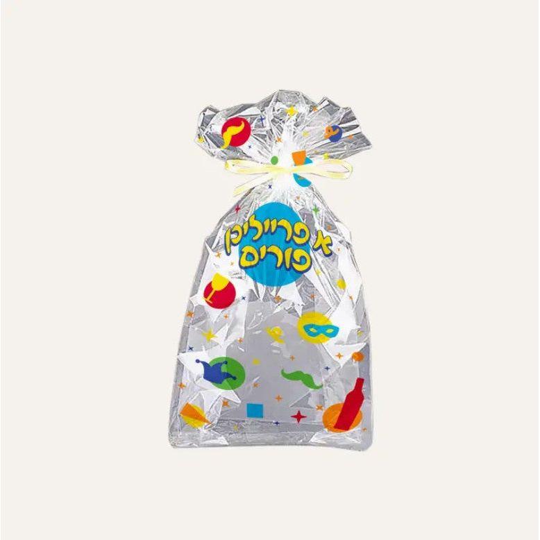Purim Mishloach Manos Cello Bag - Medium - 5" x 10" -20/pk