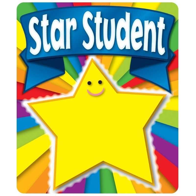 Star Student Motivational Stickers 2.75" x 3.25" (24/pk)