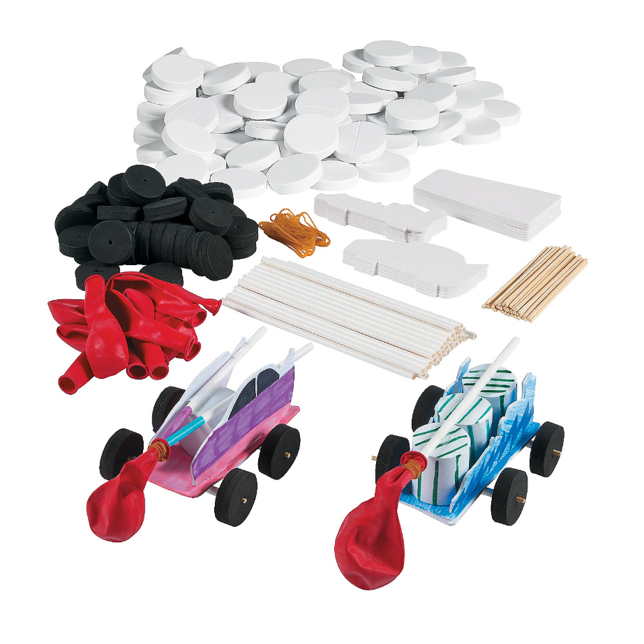 2 3/4" x 5 DIY STEAM Balloon-Powered Car Learning Activities - 10 Pc.