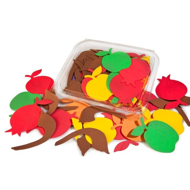 Rosh Hashanah Foam Cutouts Jumbo Pack. total 80/pk