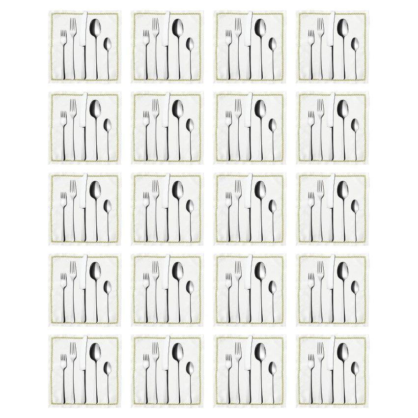 Cutlery Setting Stickers, Square 25mm 10/pk