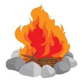 Fire Cardstock Cutout 2" 20/pk (Closeout)