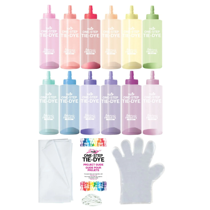 70 pc Tie Dye kit Pastel Colors Creates Up To 36 Projects