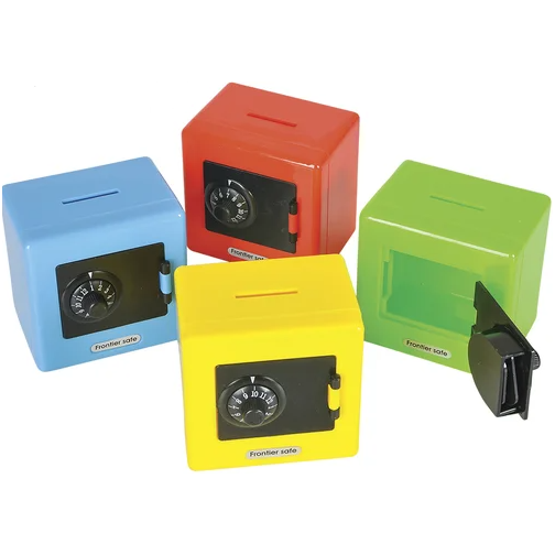 Plastic Combination Safe Bank 3.5" 1/pk