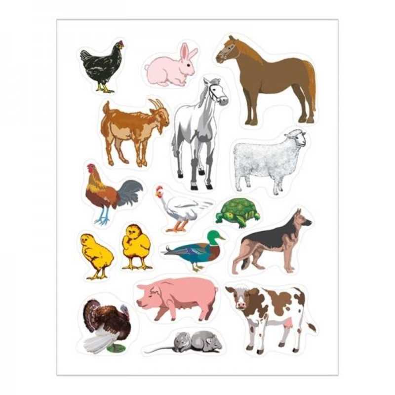 Farm Animals Stickers Die Cut (3 Sheets)