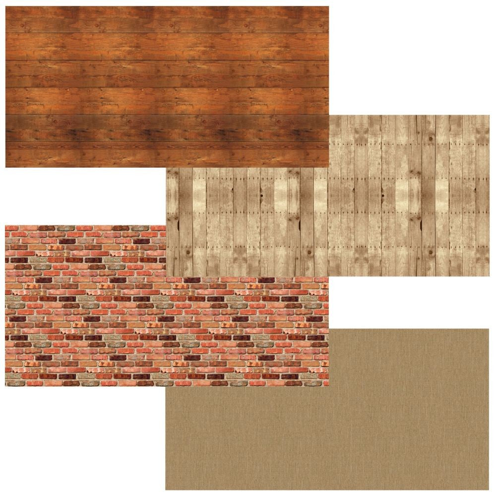 Bulletin Board Art Paper, 48" x 12', Rustic Assortment, 4 Rolls (discontinued)