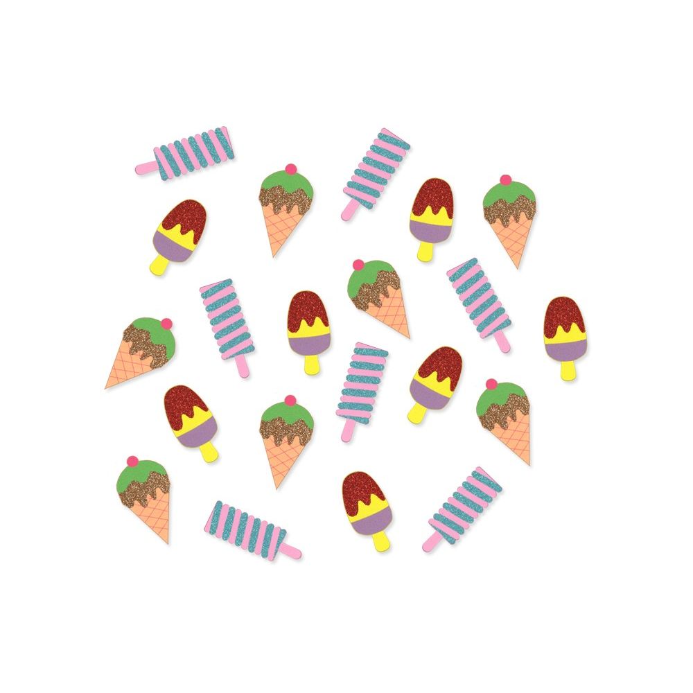 3D Foam-Fun Glitter Stickers Ice Cream