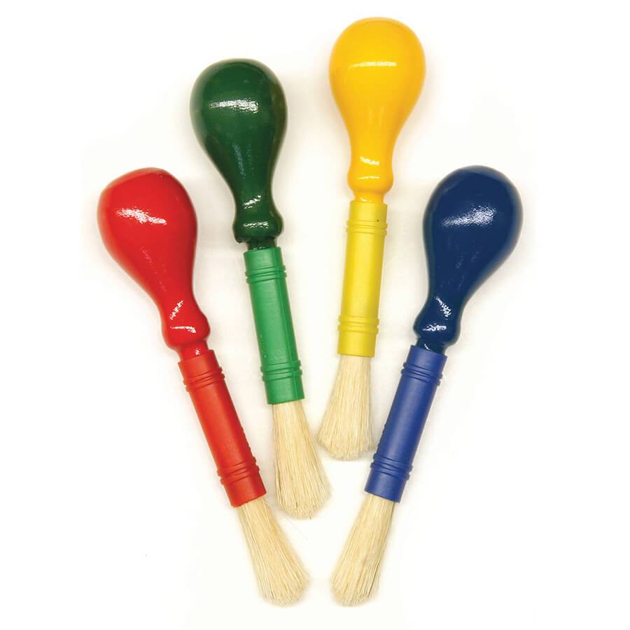 Paint Brushes Bulb Knob Handles , 5.5" Long, 4/pk