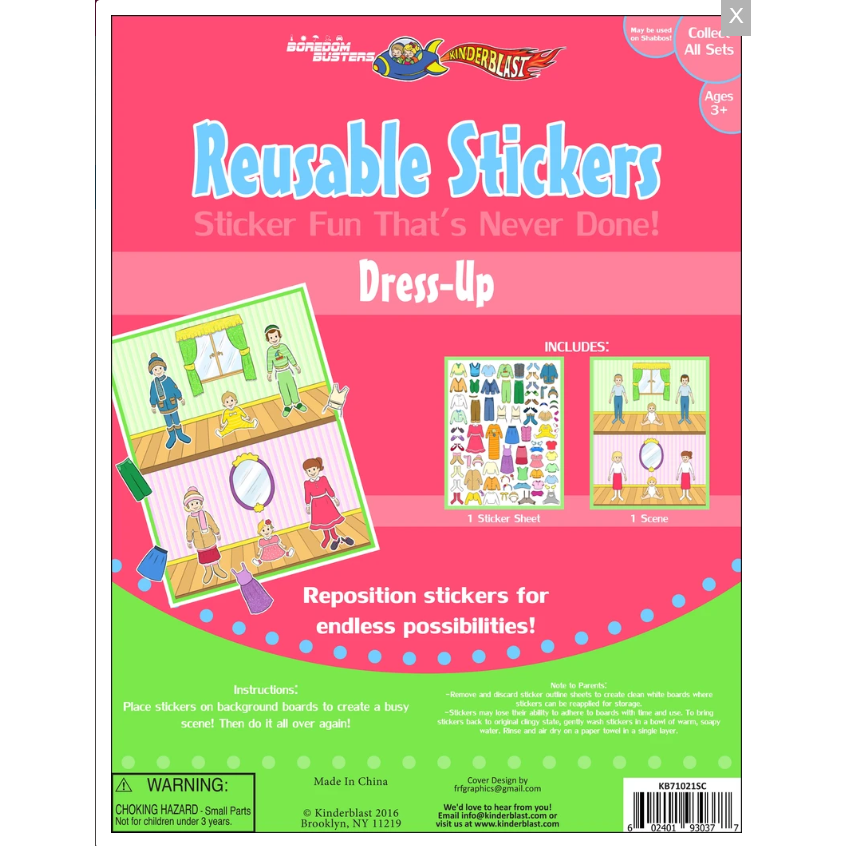 Reusable Stickers Single Dress Up Scene