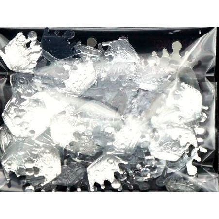 Rhinestone Crown silver 100/pk