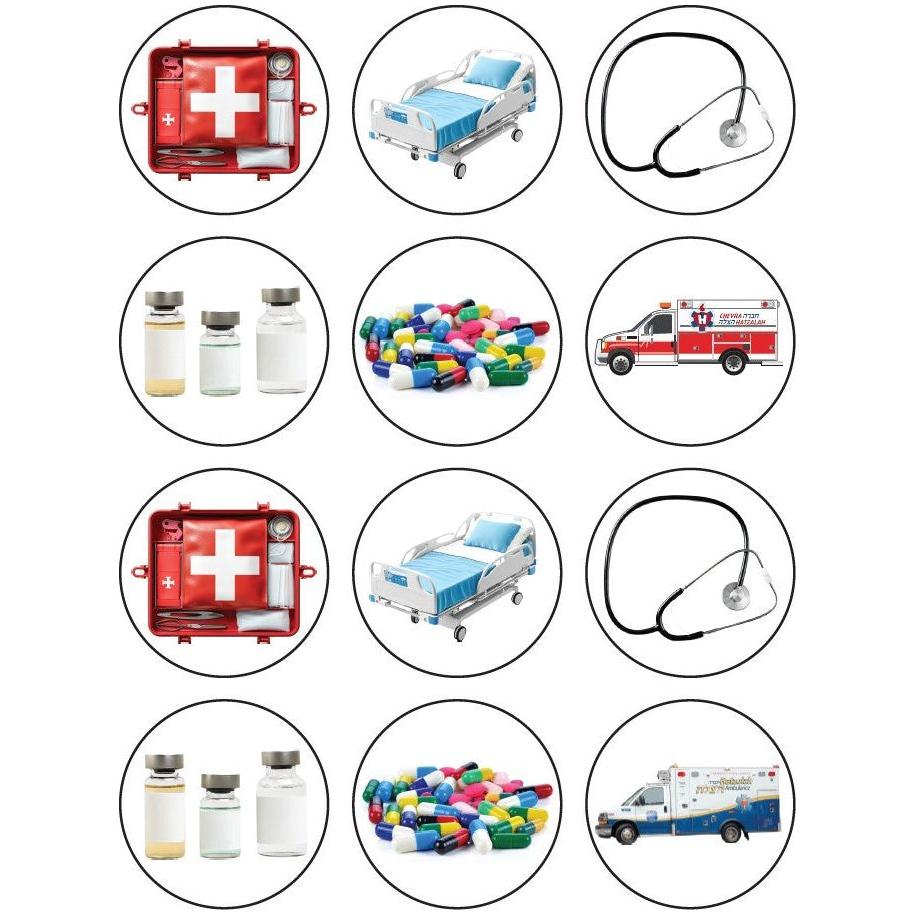 Doctor Stickers Round 32mm Color Print 10/pk
