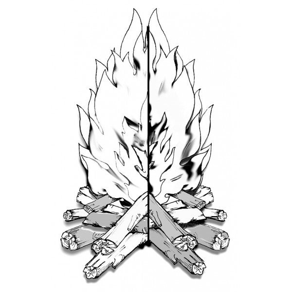 3D bonfire Crafts 9" x 6" 36/pk