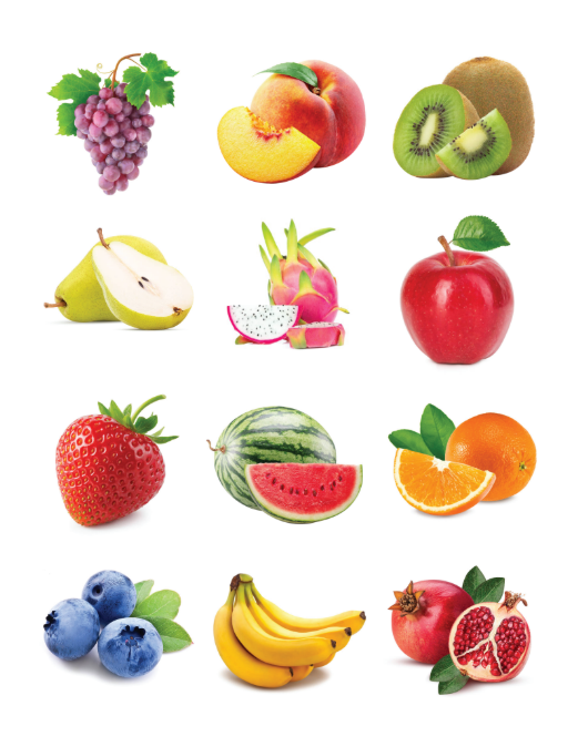 Fruit Stickers 1.2" Clear 10/pk
