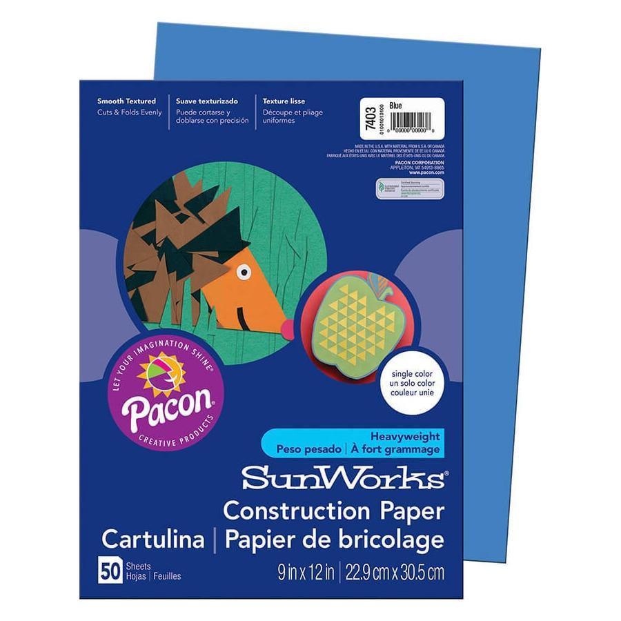 Construction Paper 9"x12" (50 Pack, Yellow)