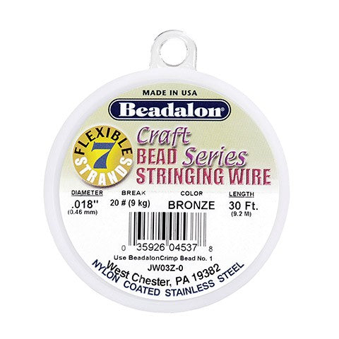 Wire - 7 Strand - Bronze - 0.018 inch - 30 feet (closeout)