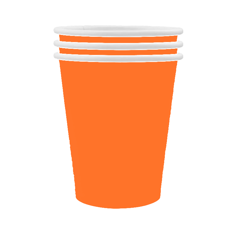 Paper Cups 9 oz. (Orange, 10/pk)
