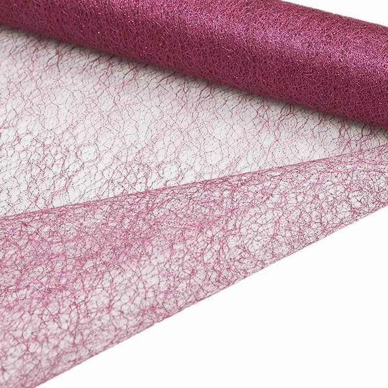 19" | 5/yds. Fushia Glitter Deco Mesh Roll|Fabric