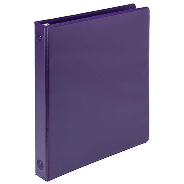 View Binder (Black, 1", Round Rings)
