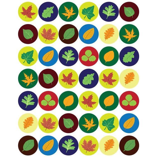 Fall leave sticker 3/4" (6 Sheets)