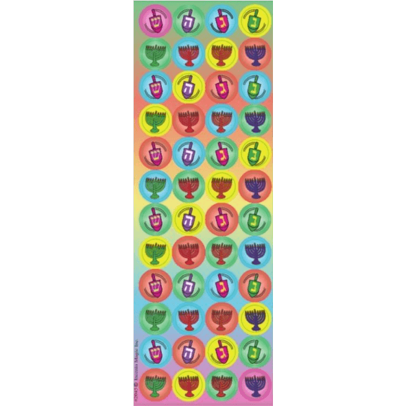 Chanukah Jumbo Dots Stickers 6 Sheets