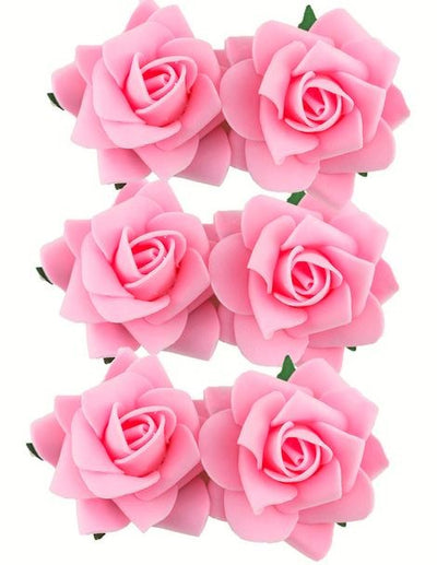 Foam flower Pink 2.5" 6/pk