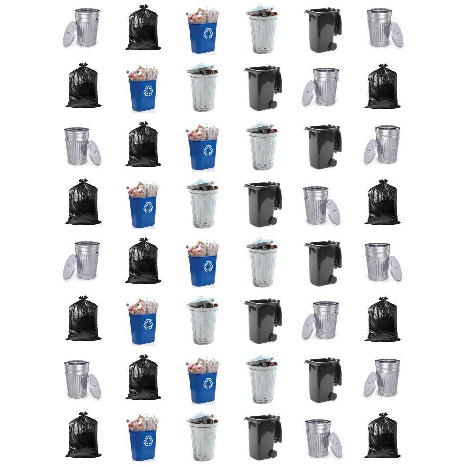 Garbage Stickers Round 19mm Color Print 10/pk