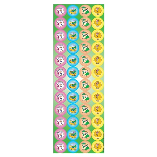 Pesach Themed Seder Animated Circle Stickers 1.6cm 25 Sheets/pk