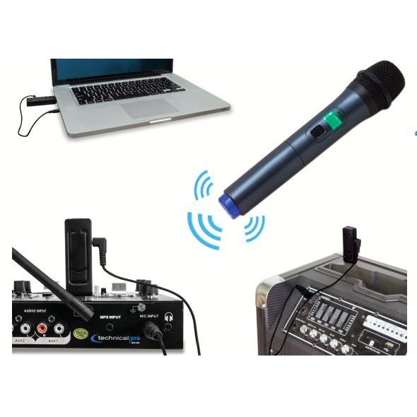 Professional UHF Wireless Handheld Microphone With USB Powered Receiver