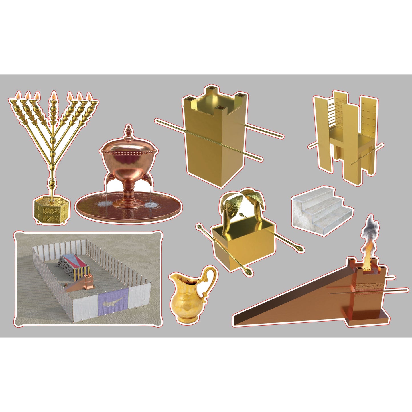 Mishkan Keilim Die Cut Centerpieces 17.5" 8 pieces