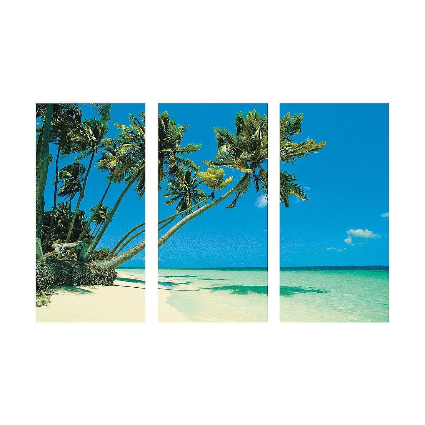 8 Ft x 6 Ft. Tropical Beach & Palm Trees Backdrop Banner