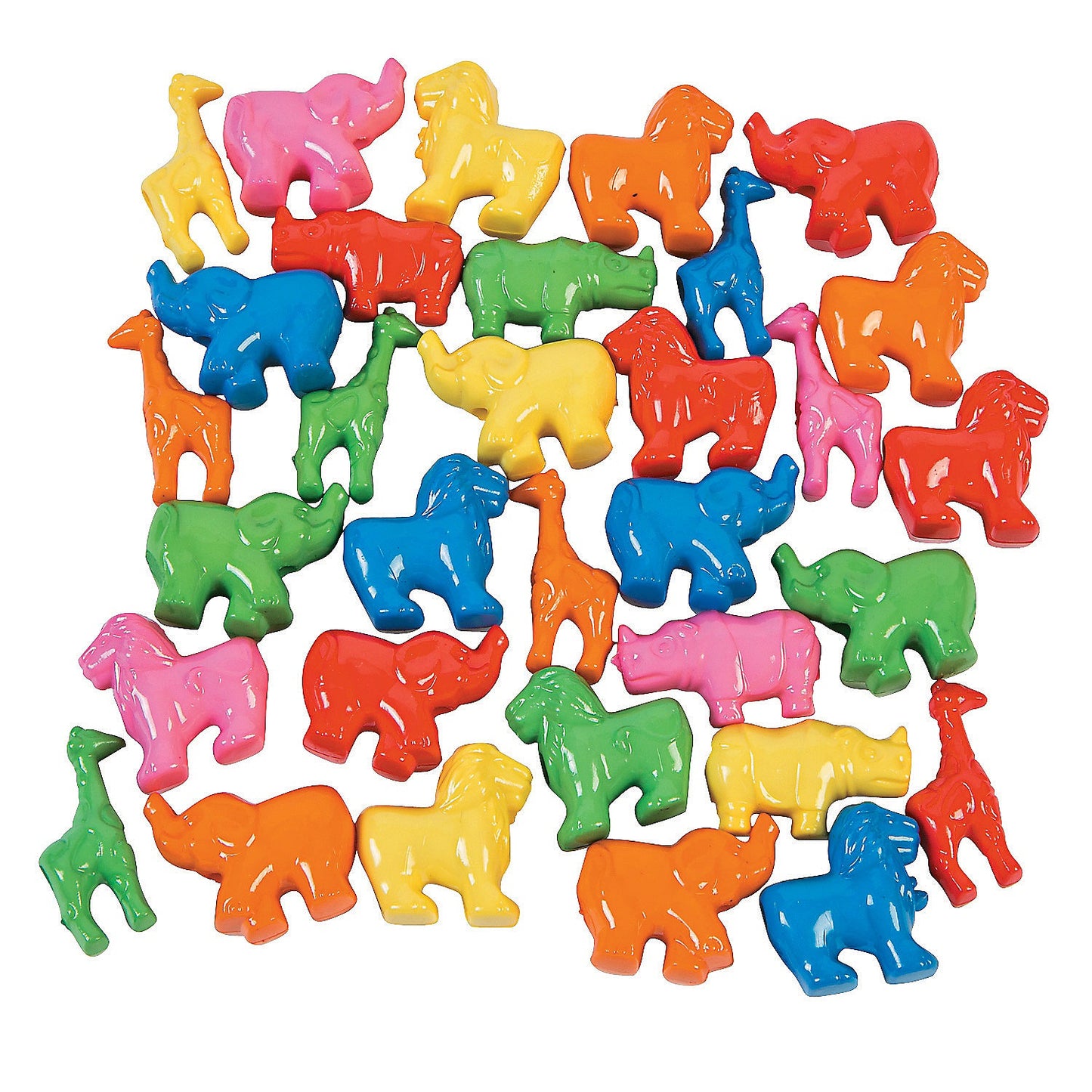 Bulk Zoo Animal Pony Beads, Assorted, 3/4" - 1", 200pc