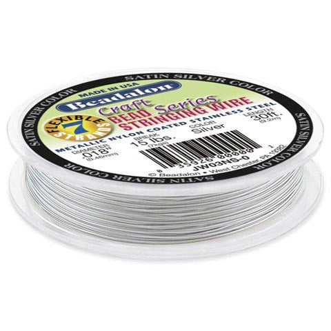 Wire - 7 Strand - Satin Silver - .018 inches - 30 feet (closeout)