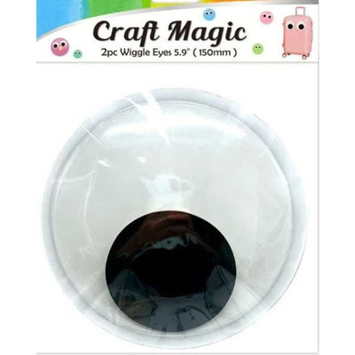 Paste On Wiggle Eyes (5.9", 2/pk)