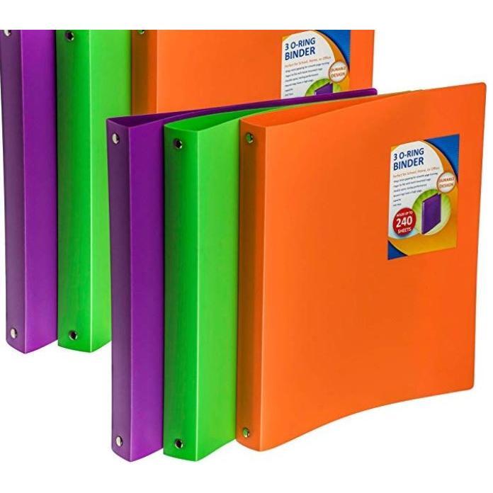 Flexible Poly Binder Assorted Colors (1.5") 1/pc