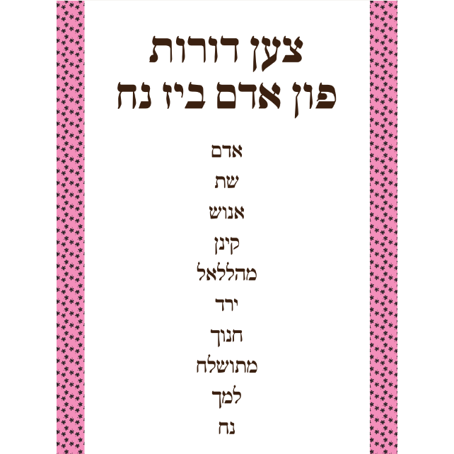 10 Generations YIDDISH poster-2 18''x24''
